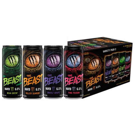 Monster The Beast Unleashed Hard Seltzer 12Pk Variety Pack #2 Edition ...
