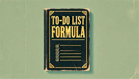 Image result for To Do List Formula