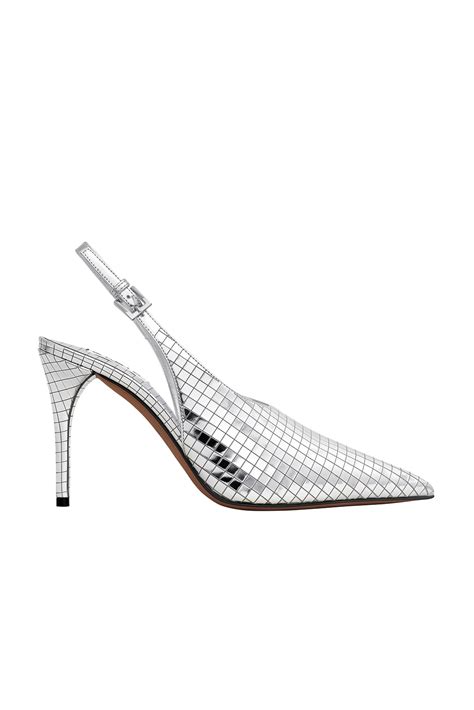 ALAÏA Slingback Pump in Argent | FWRD