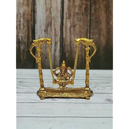 Buy GiftNagri Gold Plated Metal Handicraft Hindu God Ganesh Ji Bhagwan ...