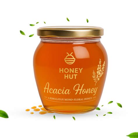 Honey Hut Raw Kashmir Acacia Honey 700gm | Glass Jar Gift Pack with ...