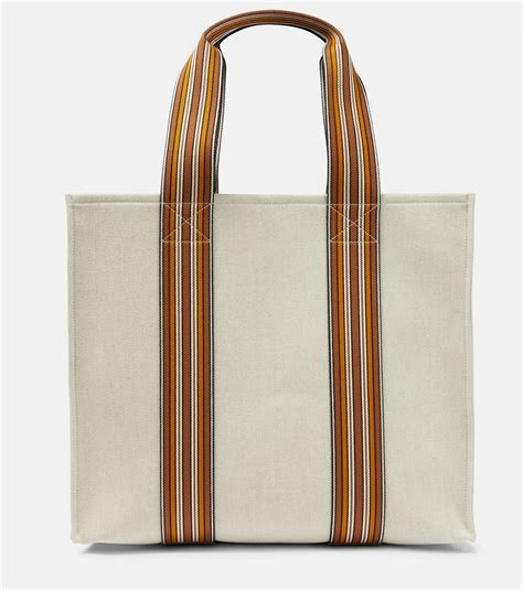 Loro Piana - The Suitcase Stripe Medium canvas tote bag Loro Piana