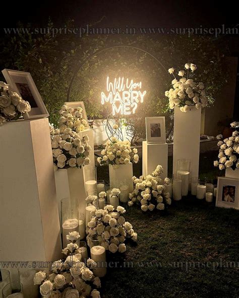 Floral And Candlelight Will You Marry Me Decor