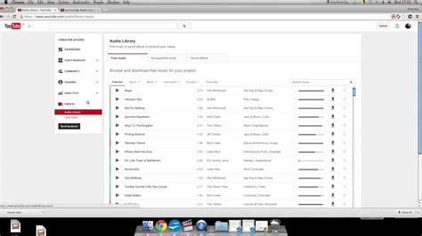 Image result for YouTube Audio Library Tutorial