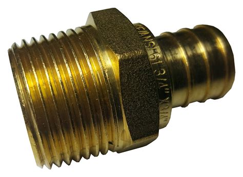 Buy 5 PIECES XFITTING 3/4" PEX X 3/4" MALE NPT THREADED ADAPTER-BRASS ...