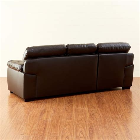 Buy Bendigo Brown Faux Leather Left Corner Sofa - Length 230 cm from ...