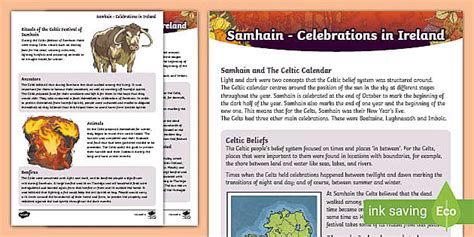 Samhain (Comprehension Activity)