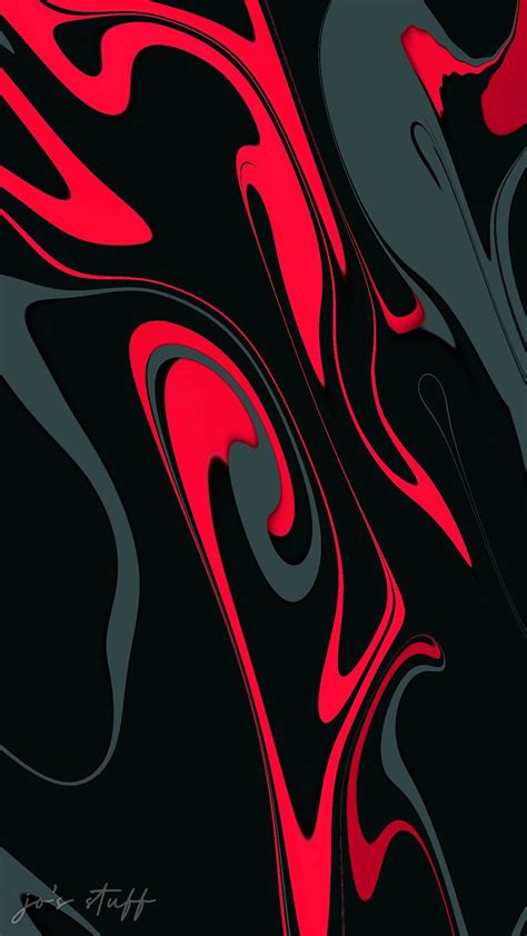 Abstract Black and Red Swirls Wallpaper