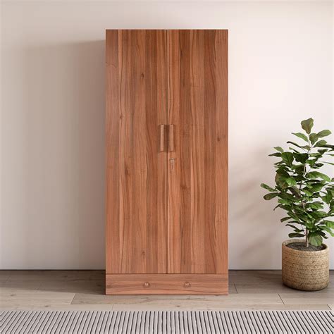 Buy Alister Walnut Brown 2 Door Wardrobe Online At Durian