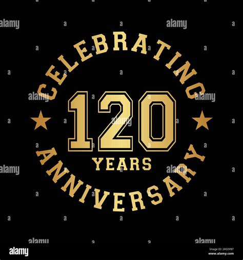 120 years anniversary celebration design template. 120th vector and ...