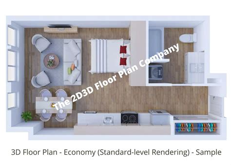 3D Apartment Floor Plans, Studio, 1, 2, 3 and 4 Bedroom Apartment 3D ...
