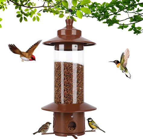 Amazon.com : Metal Squirrel Proof Bird Feeder,Bird Feeders for Outdoors ...