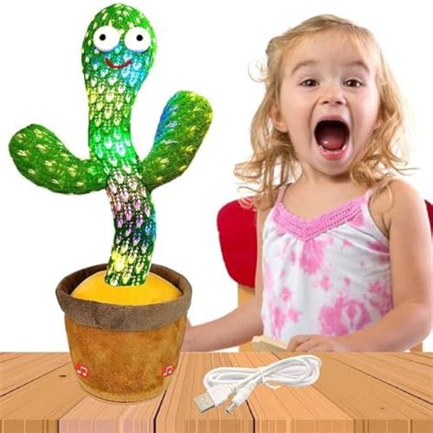 Festivefavors Dancing Cactus Plush Toy with Voice Recording, Wriggling ...