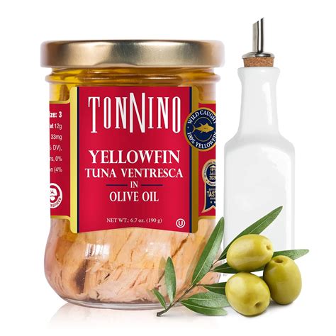 Tonnino Ventresca Tuna Fillets in Olive Oil 6.7 oz: Gourmet 2-Pack ...