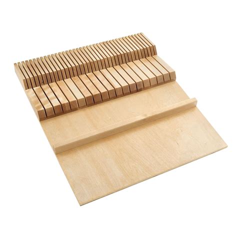 Buy Rev-A-Shelf Double Knife Block Drawer Insert-Wood, Natural Online ...