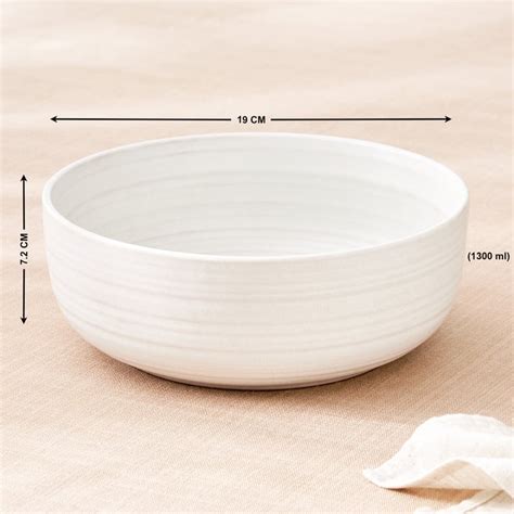 Buy Natura Albus Stoneware Serving Bowl - 1.3L from Home Centre at just ...