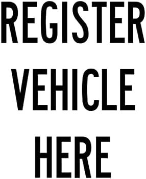 Printasta Wall Art Poster - Register Vehicle Here Sign, Glossy Photo ...