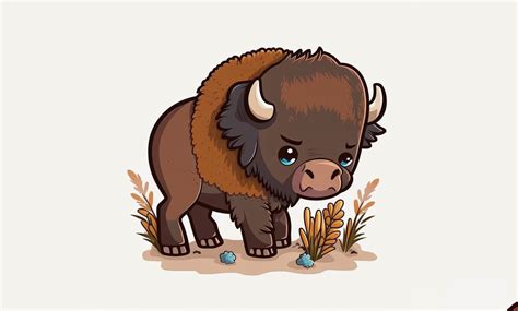 Cute Bison Kawaii Clipart Graphic by Poster Boutique · Creative Fabrica