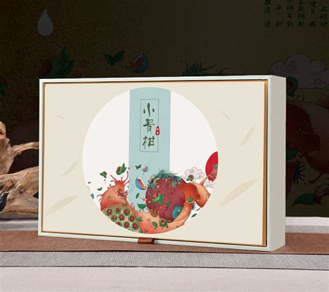 【其他】手绘商业插画小青柑普洱茶包装效果图 其他 硬纸板精裱盒-汇包装