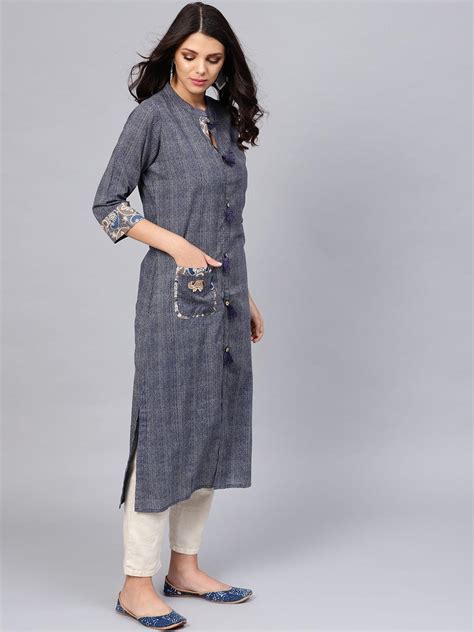 Divena Blue Straight Kurta – divena world