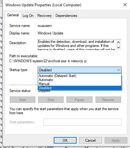 Image result for Windows Update Off by Command