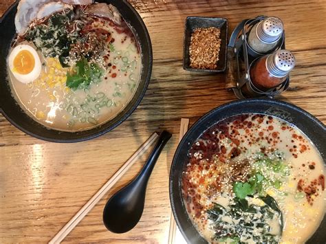 Tan Tan ramen with toasted garlic on the side at Ganko Ittetsu Ramen in ...