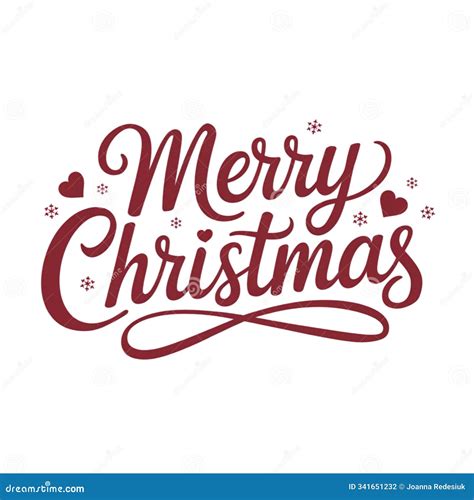 Cursive Lettering Spells Out Merry Christmas Stock Illustration ...