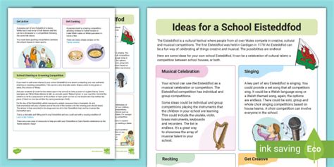 Ideas for a School Eisteddfod Guide - Twinkl Resources