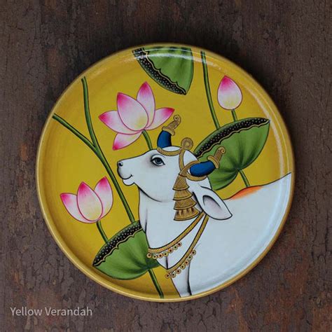 Wall Plates | Shop Beautiful Handpainted Wooden, Pichwai Wall Plate ...