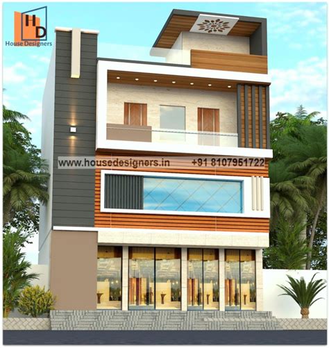 3 Floor Modern House Elevation 75 3 Floors Ideas | House Front Design,