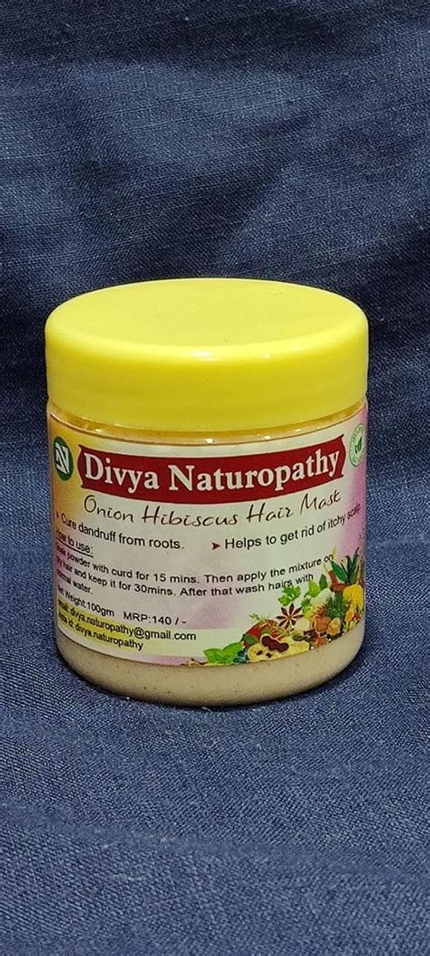 DIVYA NATUROPATHY Onion Hibiscus Hair Mask for Dandruff, Hair Fall and ...