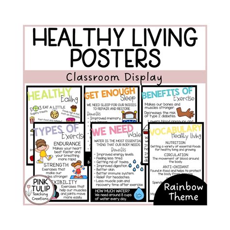 Healthy Living Poster Set - Classroom Decor - Etsy