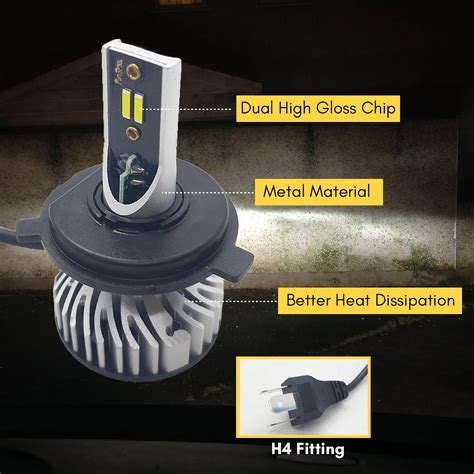 LIU HJG 30W AC/DC LED Headlight Bulb for Bike & Car (Yellow/White, 8V-