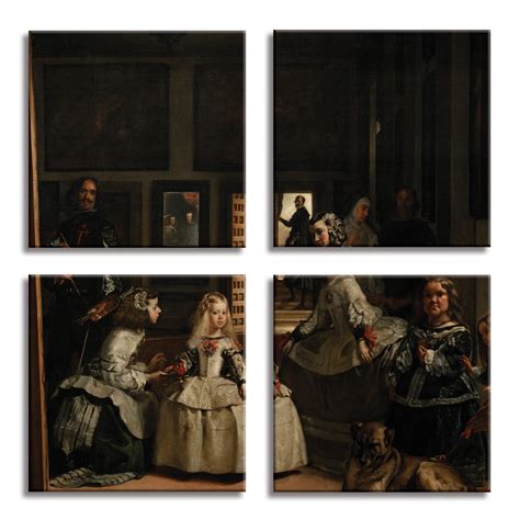 JP London 4 Panels 14in 4 Huge Gallery Wrap Canvas Wall Art Velazquez ...