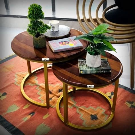 Priti Coffee Table Nesting Side Coffee Tables Set of 2 Tea Chipboard ...