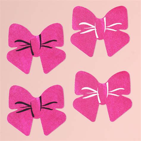 Polka Dot Sticker Pink Bow Disposable Breast Sticker Anti-Bump Areola 12.19 Breathable Breast ...