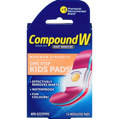 Compound W Maximum Strength Kids Pads - Safe Salicylic Acid Wart ...