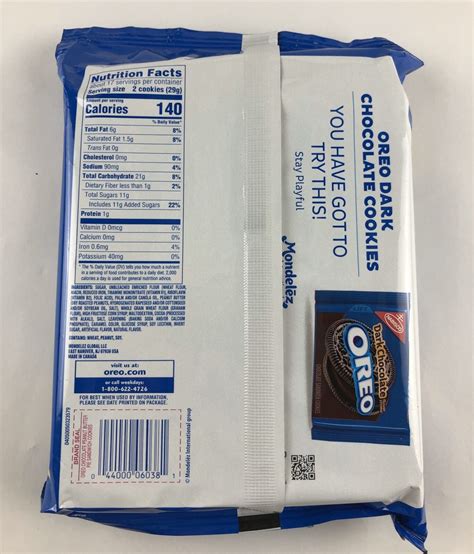Oreo Nutrition Facts Oreo Os Cerealbox