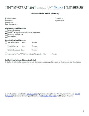 18 Printable Verbal Warning Template Forms - Fillable Samples in PDF ...
