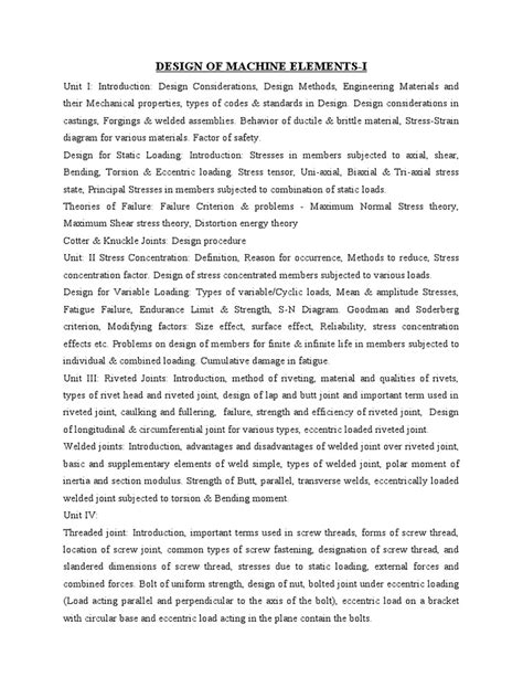 Design of Machine Elements Introduction 的图像结果