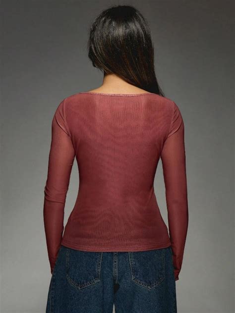 Mesh Long Sleeve Top with Oversized Butterfly Print | Savana | Bestsellers