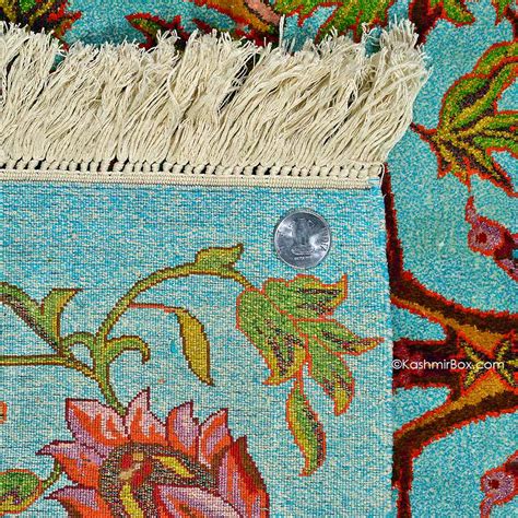 Buy Sapphire Tree of Life Silk Carpet | Kashmir Box – KashmirBox.com