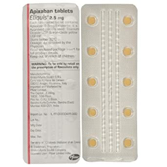 Eliquis 2.5 Mg - Strip of 10 Tablets : Amazon.in: Fashion