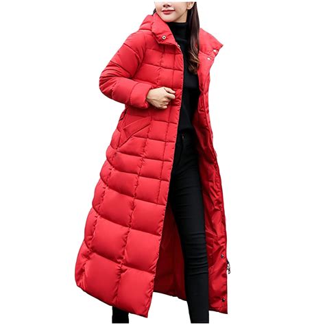 Clearance!Uooqdmx Long Puffer Coat Women Winter Coats for Women Womens ...