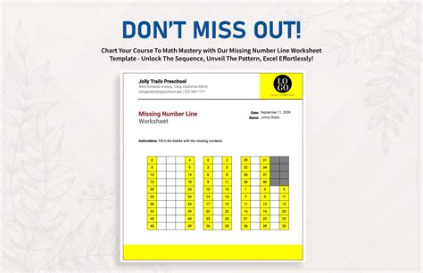 Missing Number Number Line Excel Worksheet 的图像结果