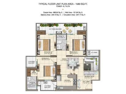 Rent 3 BHK Flat/Apartment in Highland Park Homes Patiala Road, Zirakpur ...