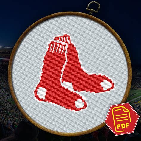 Boston Red Sox Logo Counted Cross Stitch Pattern – Download in PDF ...