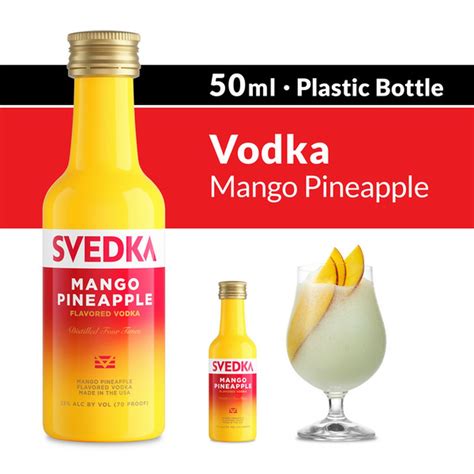 SVEDKA Mango Pineapple Flavored Vodka Mini Bottles (50 ml) Delivery or ...