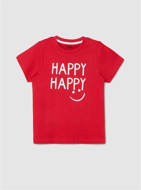 Buy Boys Typographic Printed Pure Cotton T-shirt Online at just Rs. 149 ...