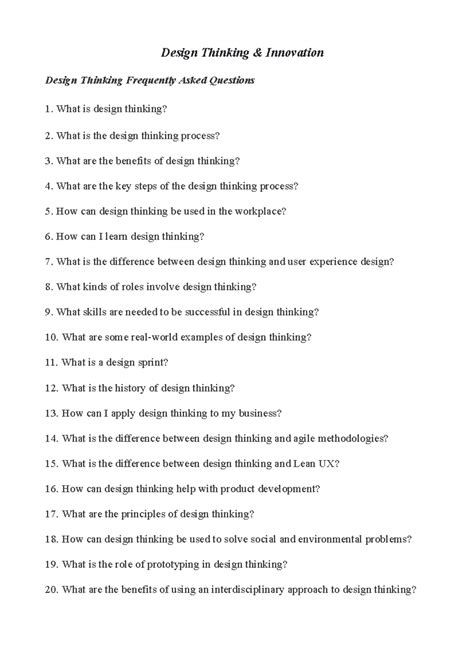 Design Thinking FAQs: Key Concepts, Processes, and Applications (DT-M1 ...